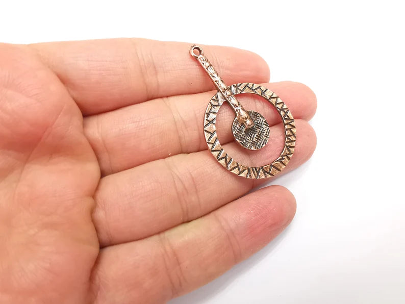 Antique Copper Plated Dangle Charms (48x32mm) G33485