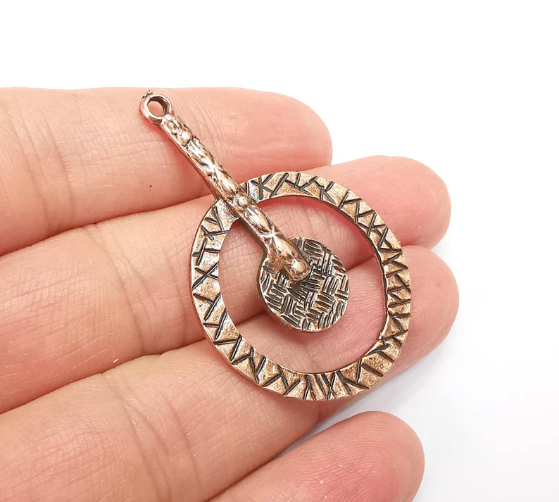 Antique Copper Plated Dangle Charms (48x32mm) G33485