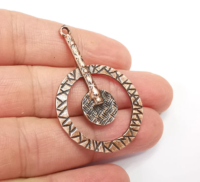 Antique Copper Plated Dangle Charms (48x32mm) G33485
