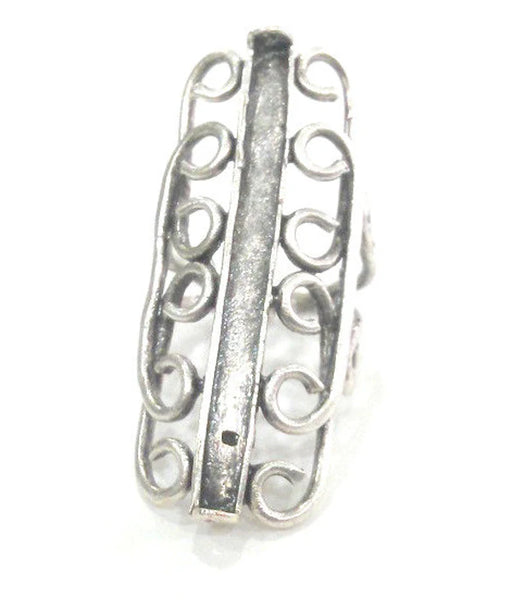 Antique Silver Brass Adjustable Ring Blank (2 mm blank),Findings G27851