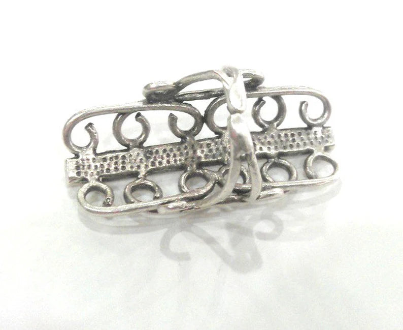 Antique Silver Brass Adjustable Ring Blank (2 mm blank),Findings G27851