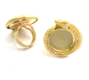 Adjustable Ring Blank, (20mm blank )  Gold Plated Brass G5993