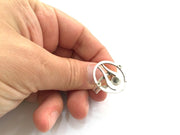Silver Ring Blank Base Bezel Settings Cabochon Base Mountings Adjustable Ring ( 5mm and 2mm blank ) Antique Silver Plated Brass G5996