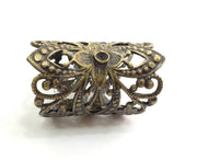 Adjustable Ring Blank, (3mm blank ) Antique Bronze Plated Brass G6012