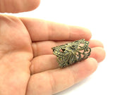 Adjustable Ring Blank, (3mm blank ) Antique Bronze Plated Brass G6012