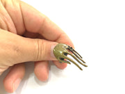 Adjustable Ring Blank, ( 3mm blank ) Antique Bronze Plated Brass G6015