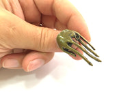 Adjustable Ring Blank, ( 3mm blank ) Antique Bronze Plated Brass G6015