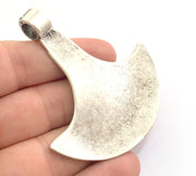 Antique Silver Plated Pendants (70x65mm) Antique Silver Plated Metal  G11800