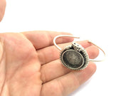Adjustable Snake Bracelet Blank Findings (20mm Blank) , Antique Silver Plated Brass G6023