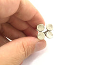 Adjustable Ring Blank, ( 10mm blank ) Antique Silver Plated Brass G9193