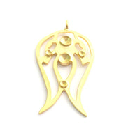Gold Plated Brass Tulip Pendant Setting Mountings Blanks  (5mm and 2mm blank )  Gold Plated Brass G6046