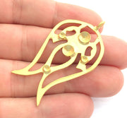 Gold Plated Brass Tulip Pendant Setting Mountings Blanks  (5mm and 2mm blank )  Gold Plated Brass G6046