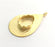 Gold Plated Brass Hammered  Pendant Setting Mountings Blanks  ( 18x13mm drop  blank )   G6049