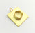 Gold Plated Brass Hammered  Pendant Setting Mountings Blanks  ( 14mm blank )   G6060