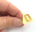 Adjustable Hammered Ring Blank, (15x10mm blank )  Gold Plated Brass G6079