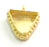 Gold Plated Brass Mountings ,  Blanks   (15x15x15 mm triangle blank) G5827