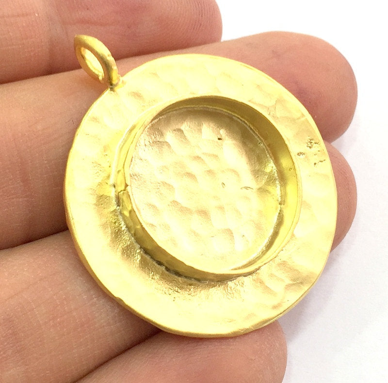 Gold Plated Brass Mountings ,  Blanks   (20mm blank) G5830