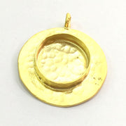 Gold Plated Brass Mountings ,  Blanks   (20mm blank) G5830