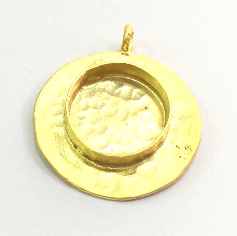 Gold Plated Brass Mountings ,  Blanks   (20mm blank) G5830