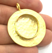 Gold Plated Brass Mountings ,  Blanks   (20mm blank) G5830