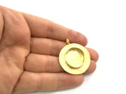 Gold Plated Brass Mountings ,  Blanks   (20mm blank) G5830