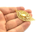 Gold Plated Brass Pendant Blank Mountings ,  Blanks   (10mm blank) G9538