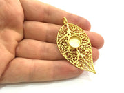 Gold Plated Brass Pendant Blank Mountings ,  Blanks   (10mm blank) G9538