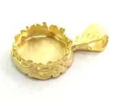 Gold Plated Brass Mountings ,  Blanks   (16mm blank) G5832
