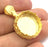 Gold Pendant Blank Base Setting Necklace Blank Mountings Gold Plated Brass    (20mm blank) G5833