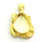 Gold Plated Brass Mountings ,  Blanks   (20x15mm drop blank) G5834