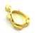 Gold Plated Brass Mountings ,  Blanks   (20x15mm drop blank) G5834