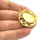 Gold Plated Brass Mountings ,  Blanks   (25x18mm blank) G5843