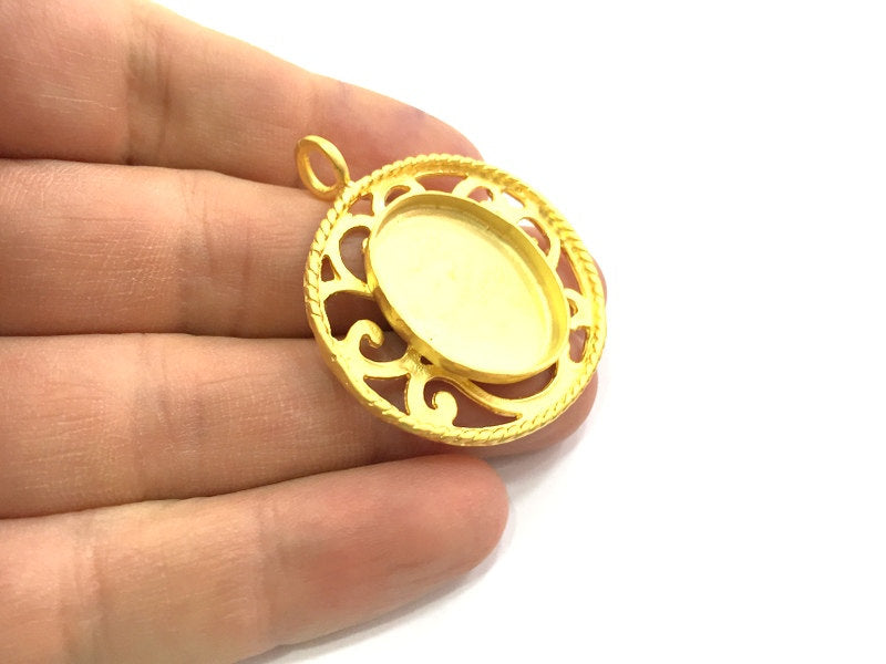 Gold Plated Brass Mountings ,  Blanks   (25x18mm blank) G5843