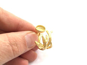 Adjustable Ring Blank, (10mm blank )  Gold Plated Brass G5847