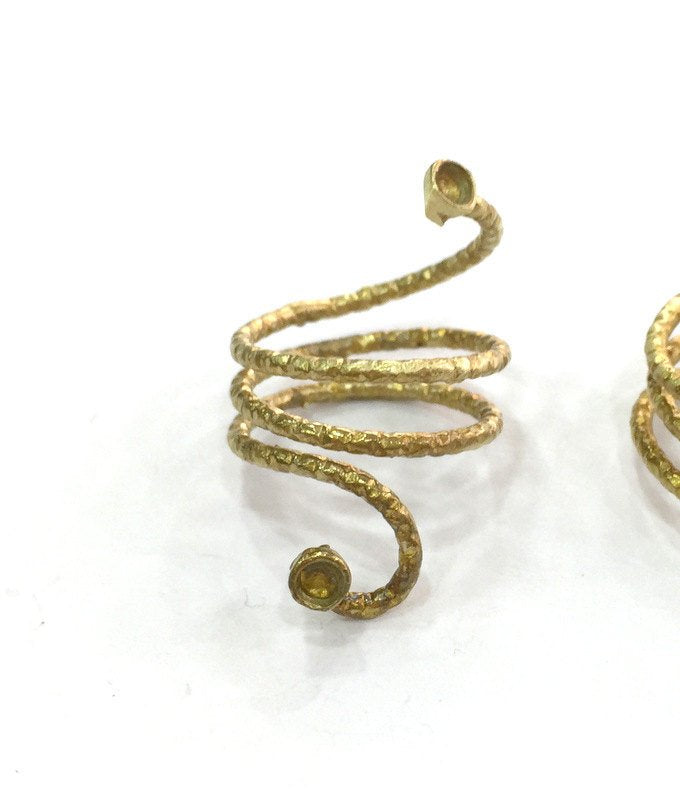 Raw Brass Adjustable Knuckle Ring Blank (3mm blank)  ,Mountings G3255