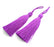2 pcs (78 mm - 3 inches)  Violet Purple  Tassel ,   G5858