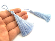 2 Periwinkle Thread Tassel 2 pcs (78 mm - 3 inches)   ,   G9479