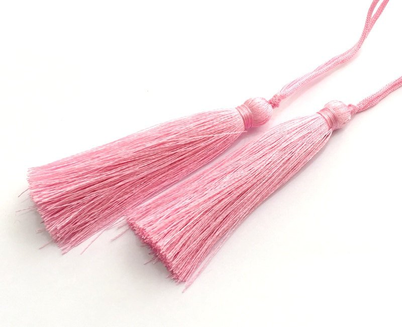 Sugar Pink Thread Tassel 2 pcs (78 mm - 3 inches)  ,   G9603