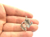 Adjustable Ring Blank, (3mm blank ) Antique Silver Plated Brass G8287