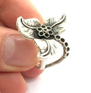 Adjustable Ring Blank, (3mm blank ) Antique Silver Plated Brass G5890