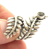 Adjustable Ring Blank, (5mm blank ) Antique Silver Plated Brass G5893