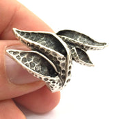 Adjustable Ring Blank, (6mm blank ) Antique Silver Plated Brass G5895