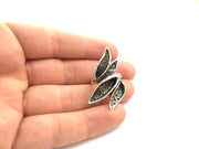 Adjustable Ring Blank, (6mm blank ) Antique Silver Plated Brass G5895