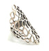 Adjustable Ring Blank, (4mm blank ) Antique Silver Plated Brass G5908