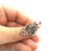 Adjustable Coral Ring Blank, (3mm blank ) Antique Silver Plated Brass G5909