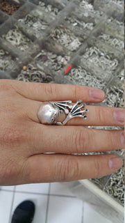 Adjustable Ring Blank, (3mm blank ) Antique Silver Plated Brass G5905