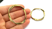 2 Antique Bronze  Circle Round Connector ,Findings 2 Pcs (52x44 mm) G5911