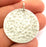 Hammered Round Pendant  (30mm)  Antique Silver Plated Brass   G9211