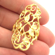 Adjustable Ring Blank, (3mm blank )  Gold Plated Brass G5934