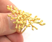 Gold Ring Blank Ring Settings Ring Bezel Base Cabochon Mountings Adjustable  (3mm blank )  Gold Plated Brass G5936